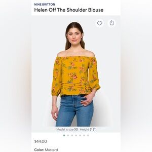 Nine Britton Helen Off The Shoulder Blouse